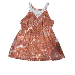 Girls Candie's Orange/Peach Floral Crocheted Tank Top Size XL